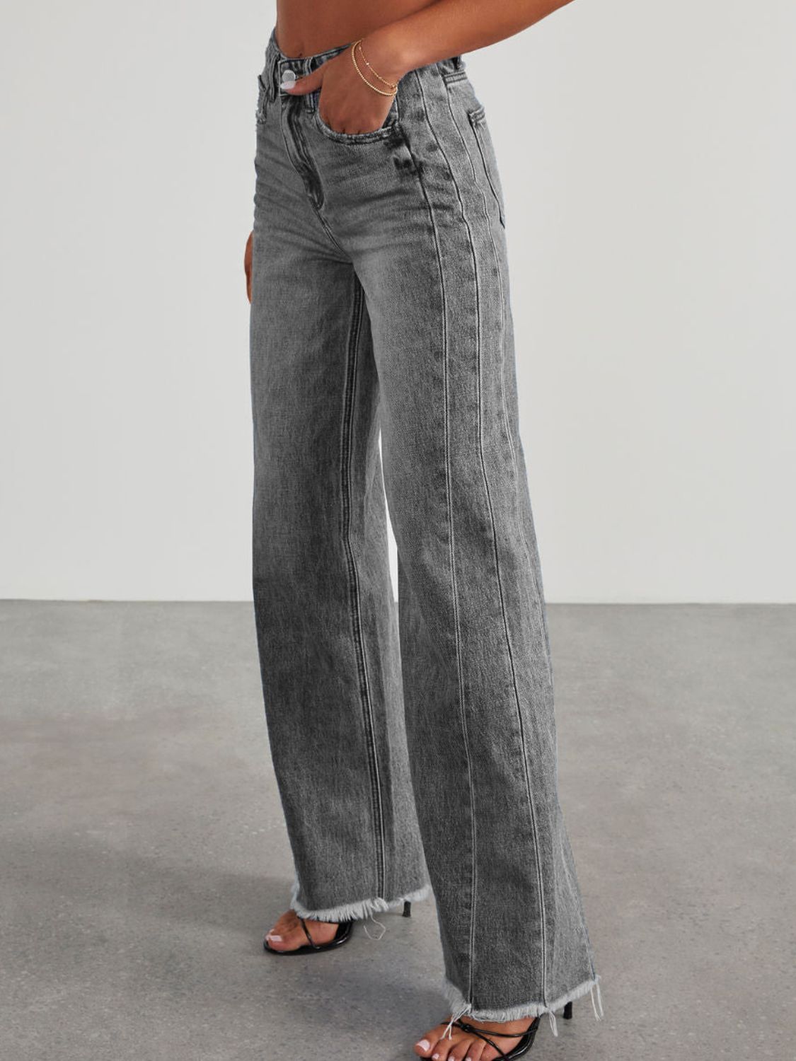 Raw Hem Wide Leg Jeans | Wide Leg Jeans | KoKo Kristin