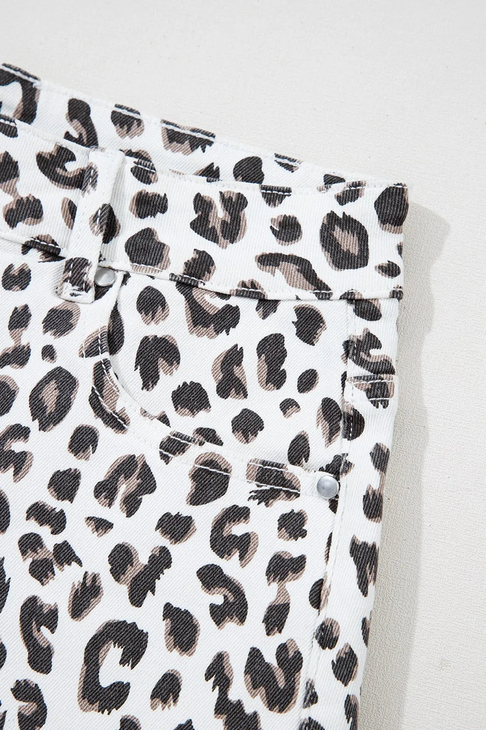 Frayed Hem Denim Shorts | Leopard Denim Shorts | KoKo Kristin