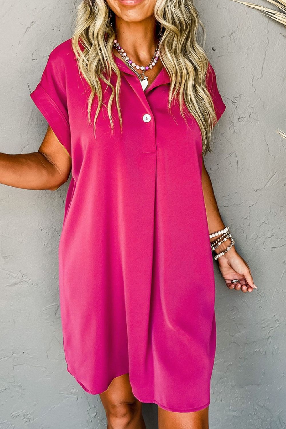 Mini Shirt Dress | Collared Neck Shirt Dress | KoKo Kristin