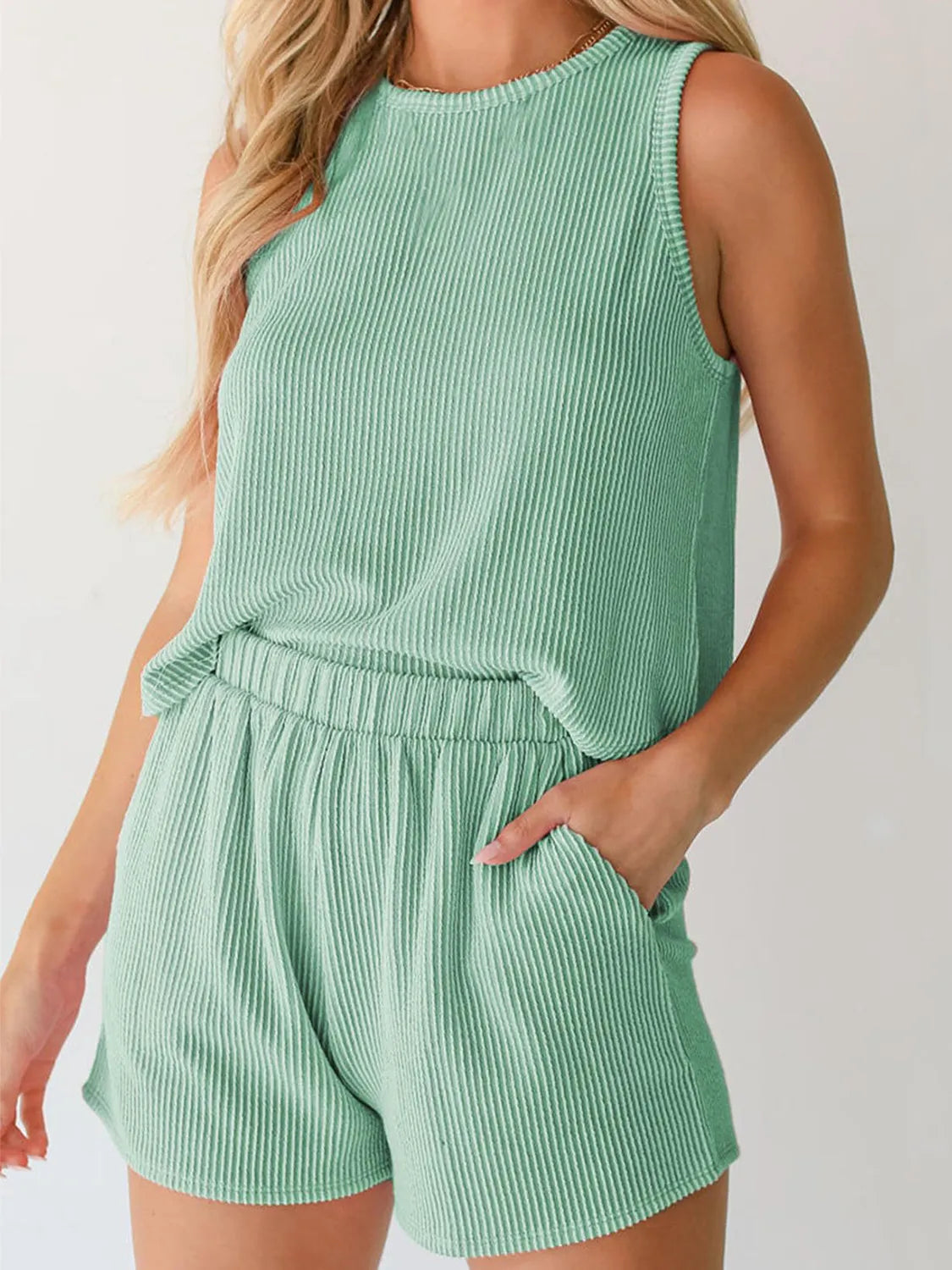 Sleeveless Top and Shorts Set | Sleeveless Shorts Set | KoKo Kristin