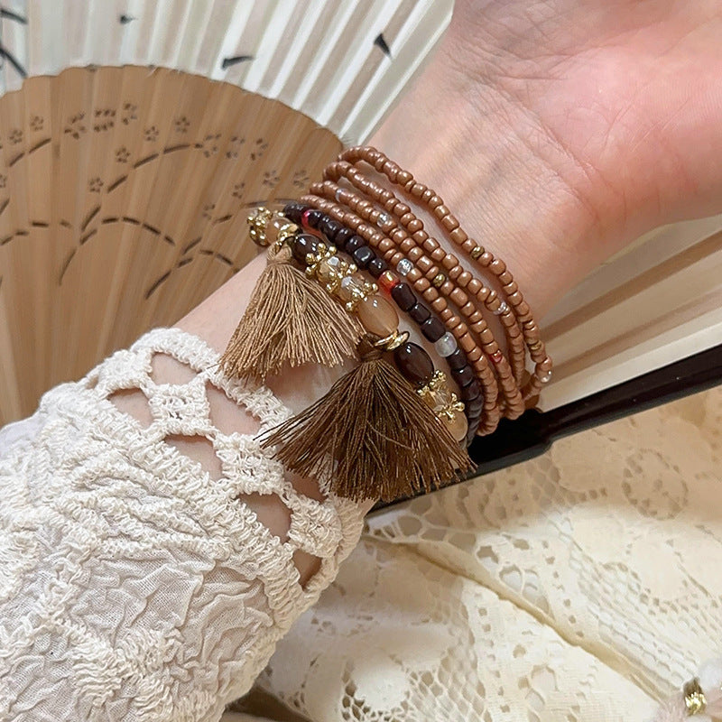 Tassel Rice Bead Bracelet | Women's Tassel Bracelet | KoKo Kristin