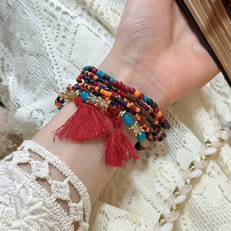 Tassel Rice Bead Bracelet | Women's Tassel Bracelet | KoKo Kristin