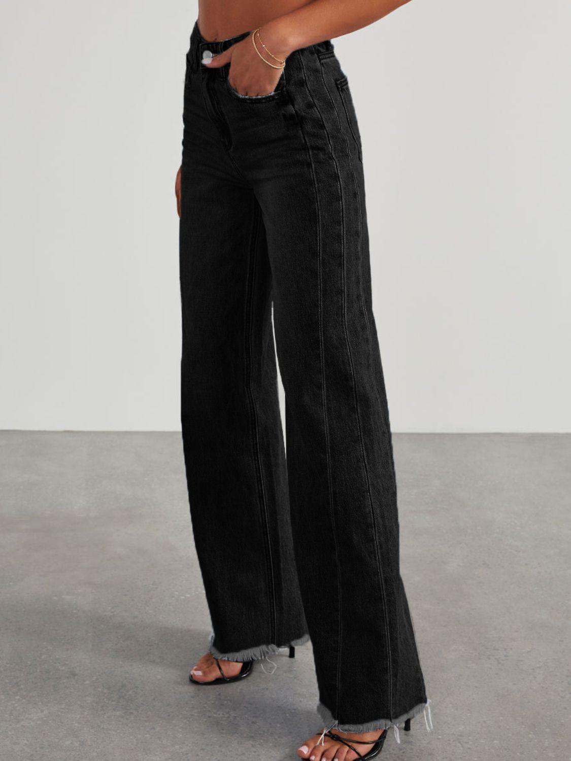 Raw Hem Wide Leg Jeans | Wide Leg Jeans | KoKo Kristin