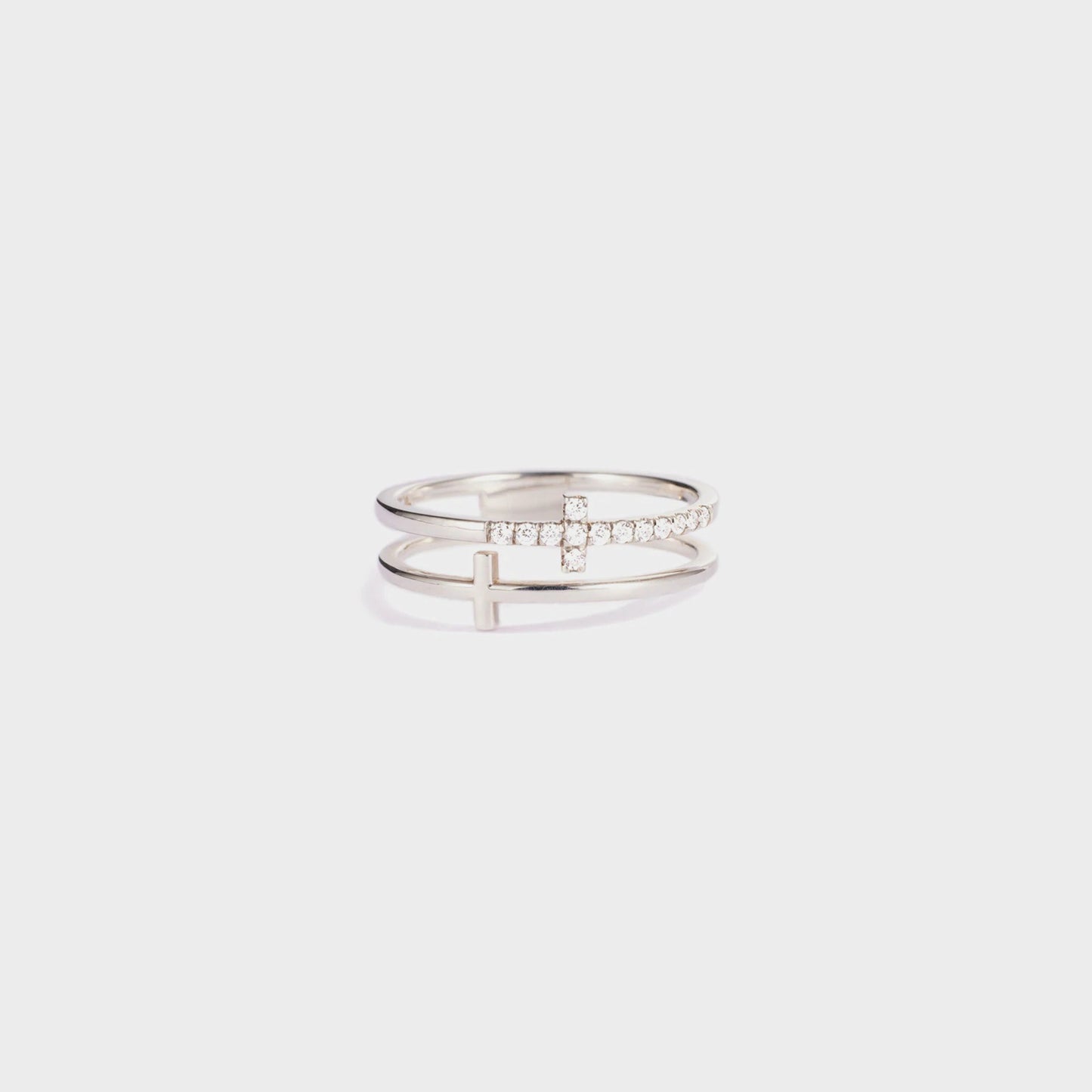925 Sterling Silver Ring | Double Cross Ring | KoKo Kristin
