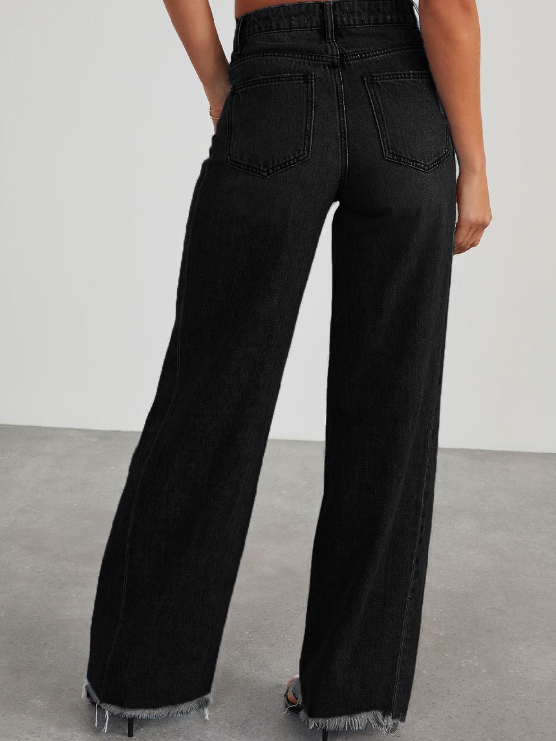 Raw Hem Wide Leg Jeans | Wide Leg Jeans | KoKo Kristin