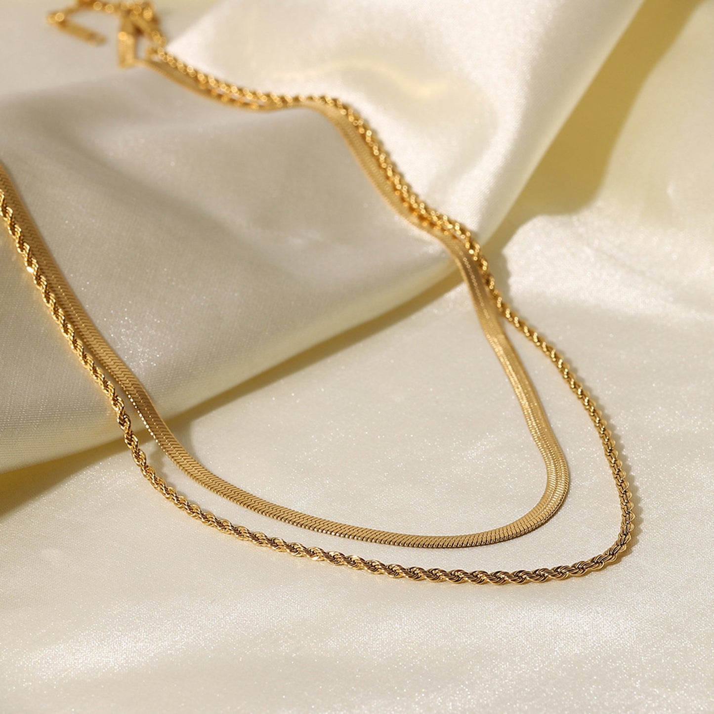 18K Gold-Plated Necklace | Double-Layered Necklace | KoKo Kristin