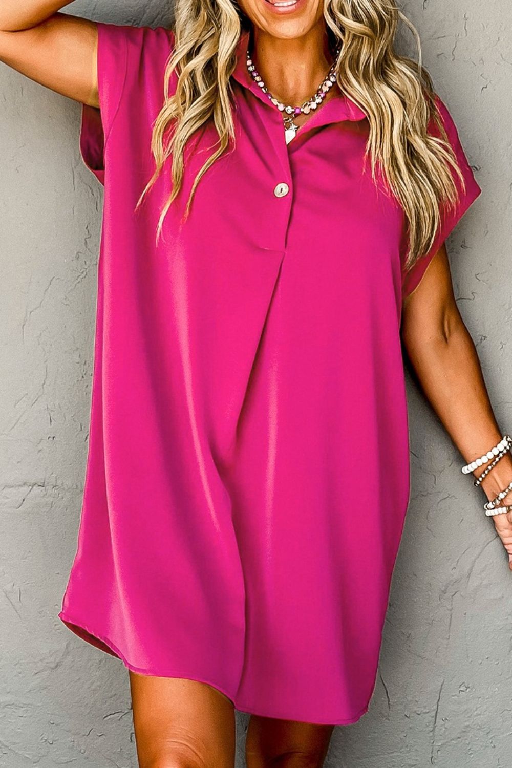 Mini Shirt Dress | Collared Neck Shirt Dress | KoKo Kristin