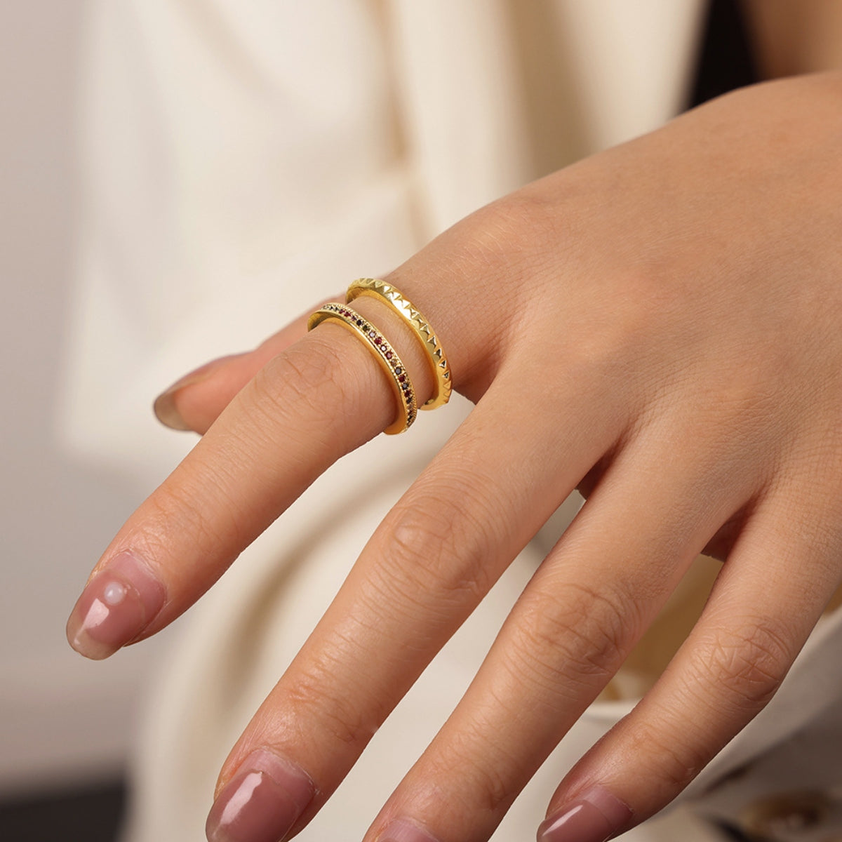 Double-Layered Ring | Gold-Plated Ring | KoKo Kristin
