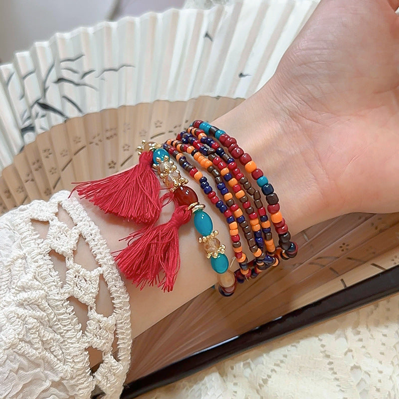 Tassel Rice Bead Bracelet | Women's Tassel Bracelet | KoKo Kristin