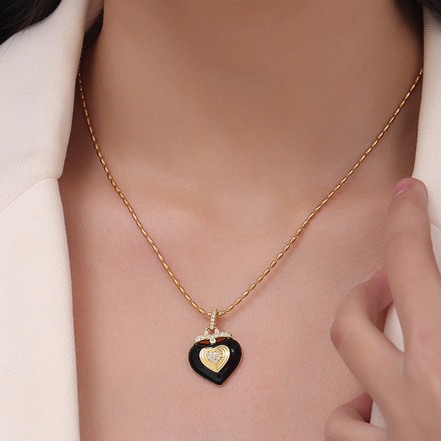 Heart Shape Necklace | Titanium Steel Necklace | KoKo Kristin