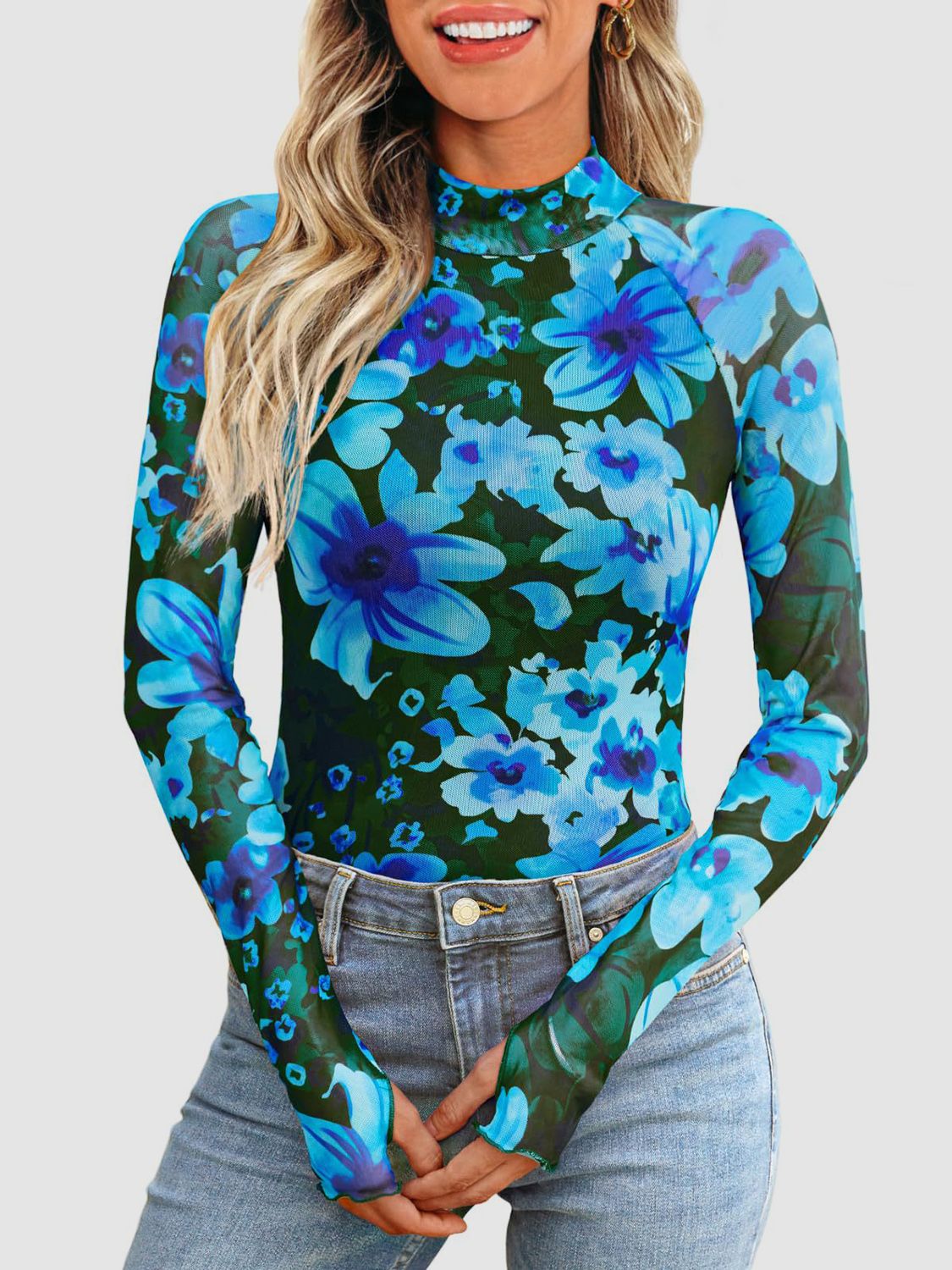 Mock Neck T Shirt | Long Sleeve T-Shirt | KoKo Kristin