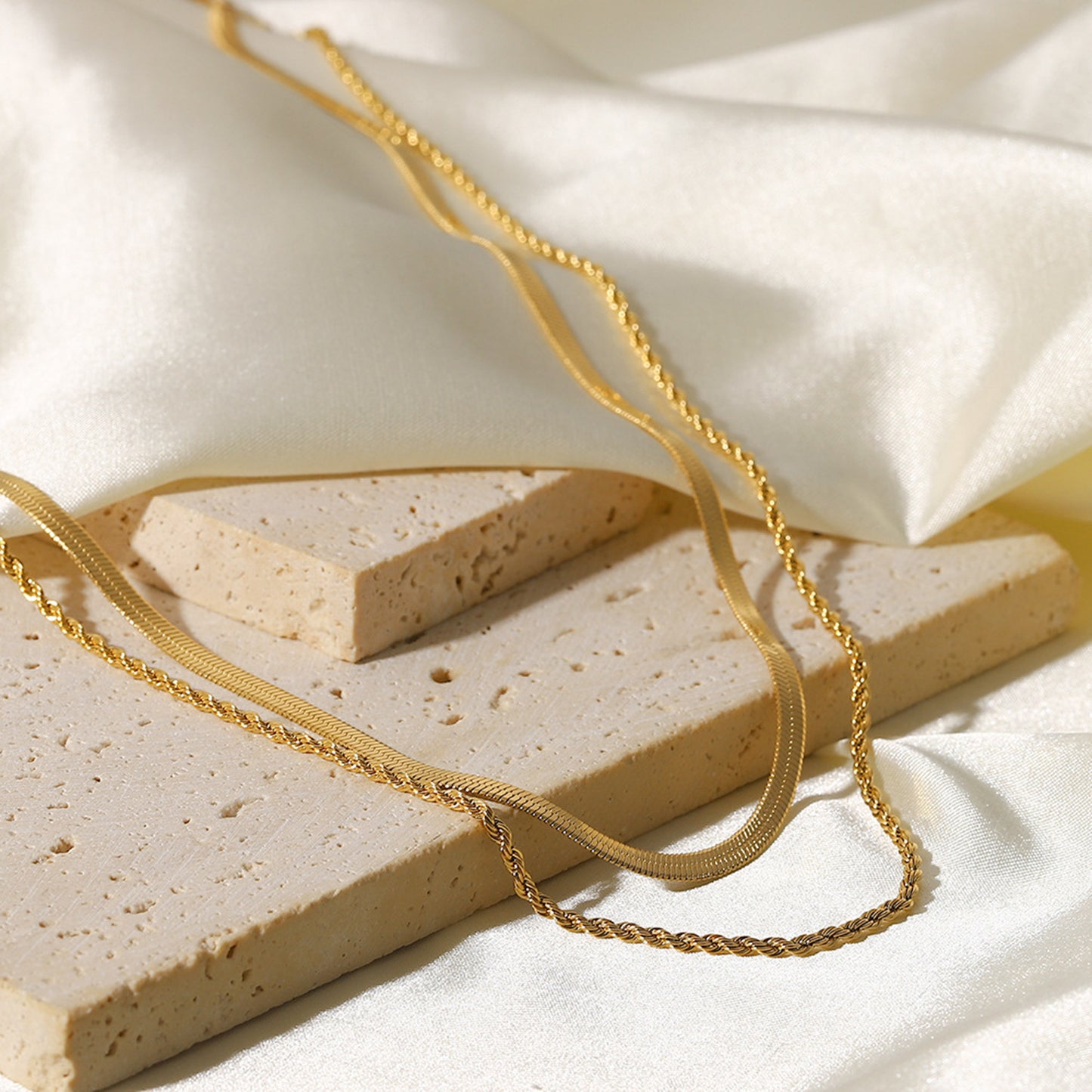 18K Gold-Plated Necklace | Double-Layered Necklace | KoKo Kristin
