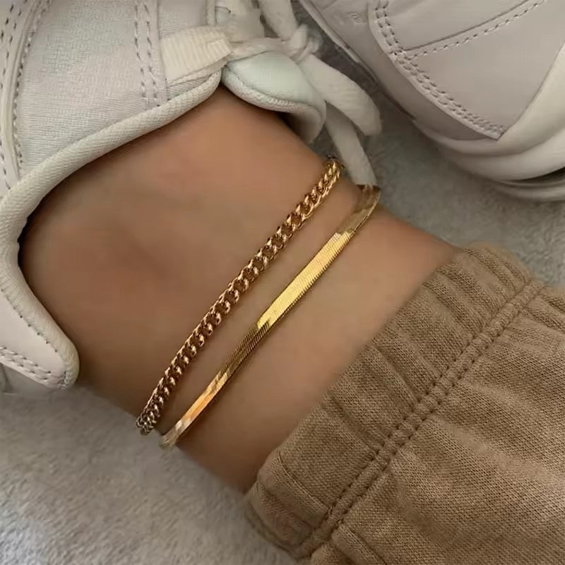 18K Gold-Plated Bracelet | Women's Ankle Bracelet | KoKo Kristin