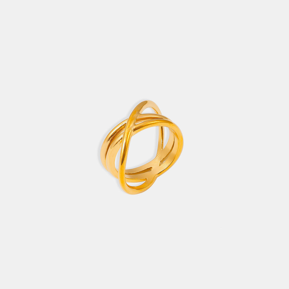 18K Gold-Plated Ring | Crisscross Ring | KoKo Kristin