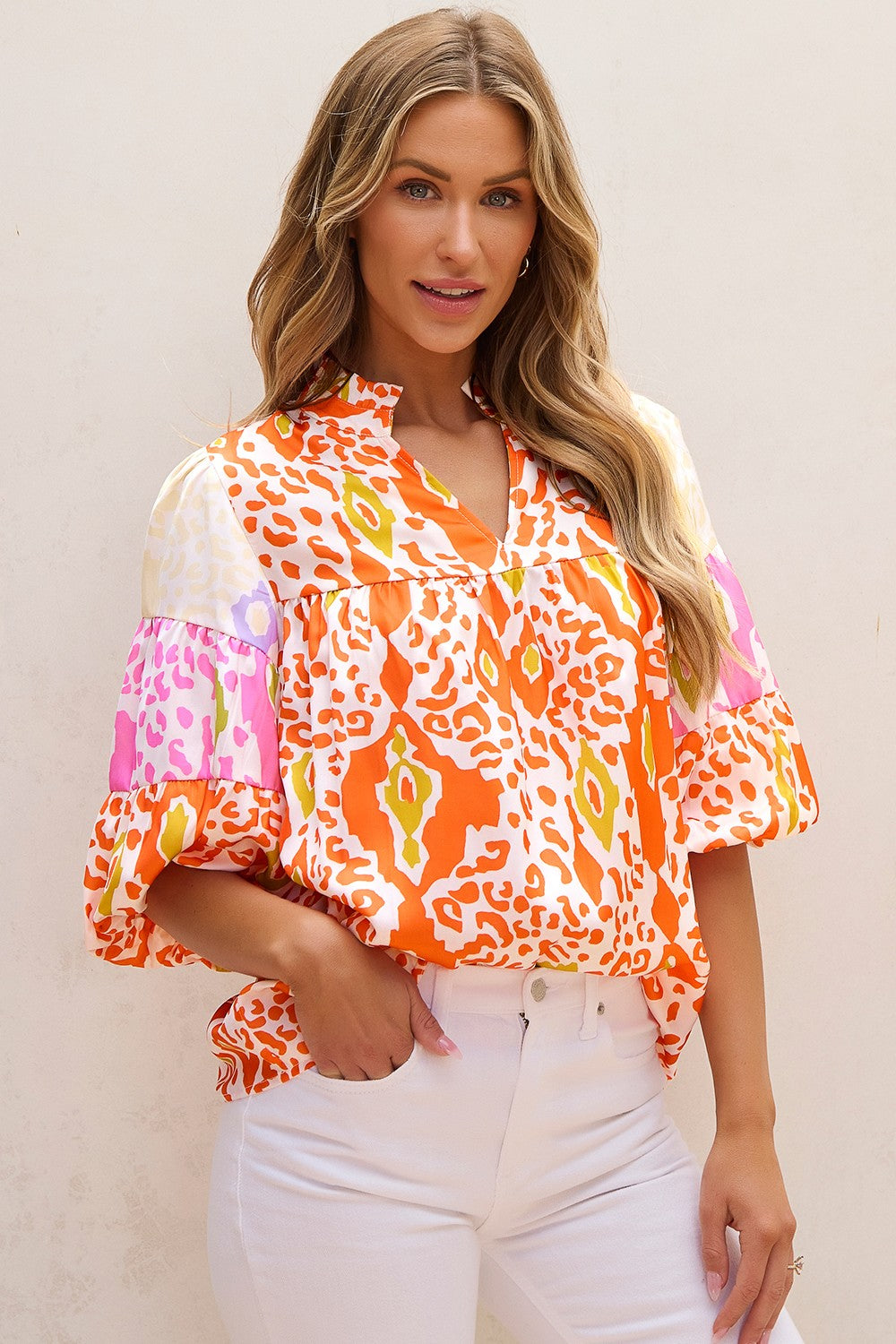 Half Sleeve Blouse | Women's Printed Blouse | KoKo Kristin