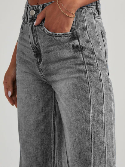 Raw Hem Wide Leg Jeans | Wide Leg Jeans | KoKo Kristin