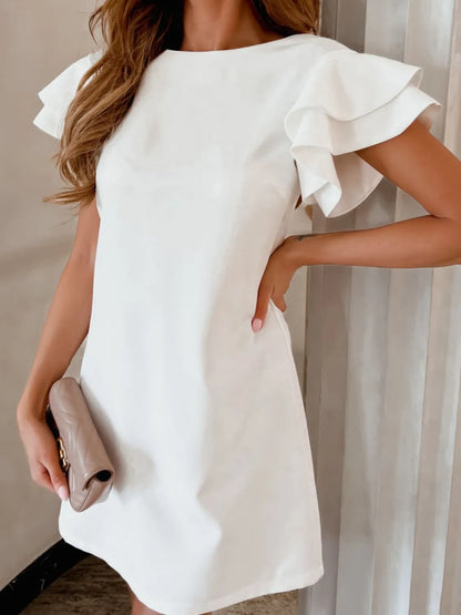 Ruffled Mini Dress | Short Sleeve Mini Dress | KoKo Kristin