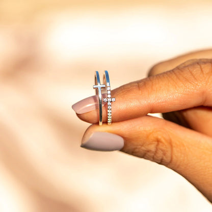 925 Sterling Silver Ring | Double Cross Ring | KoKo Kristin