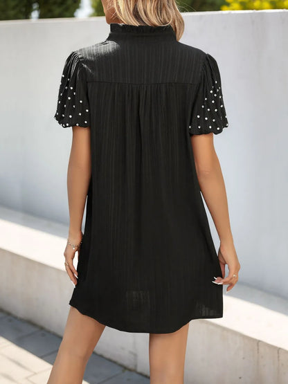 Short Sleeve Mini Dress | V Neck Mini Dress | KoKo Kristin