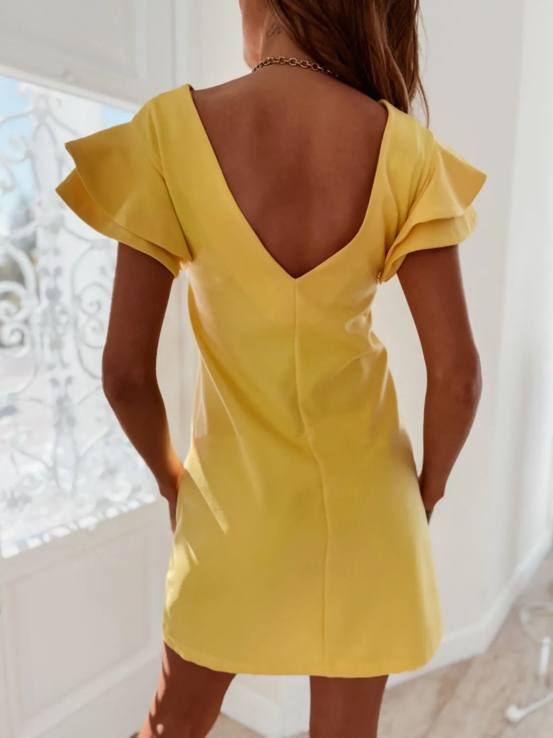 Ruffled Mini Dress | Short Sleeve Mini Dress | KoKo Kristin