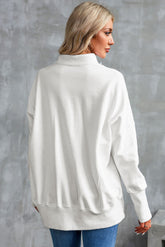 Dropped Shoulder Sweatshirt | Half Zip Sweatshirt | KoKo Kristin