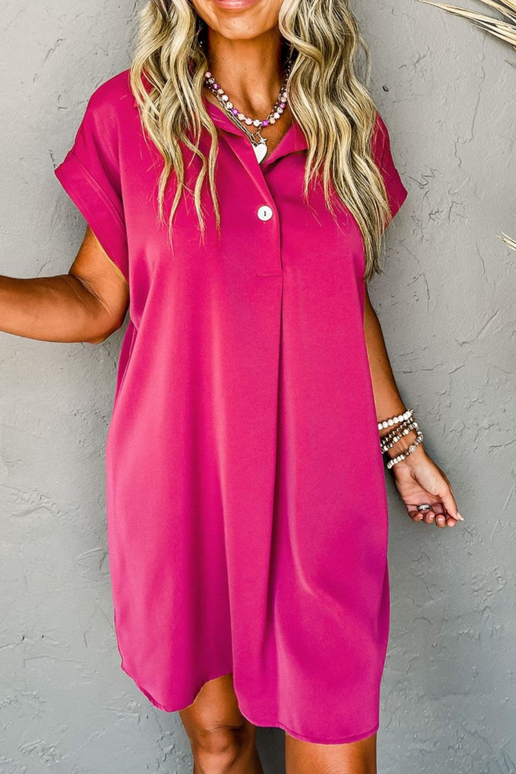 Mini Shirt Dress | Collared Neck Shirt Dress | KoKo Kristin