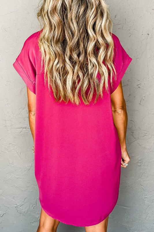 Mini Shirt Dress | Collared Neck Shirt Dress | KoKo Kristin