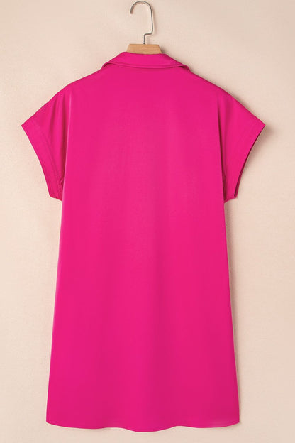 Mini Shirt Dress | Collared Neck Shirt Dress | KoKo Kristin