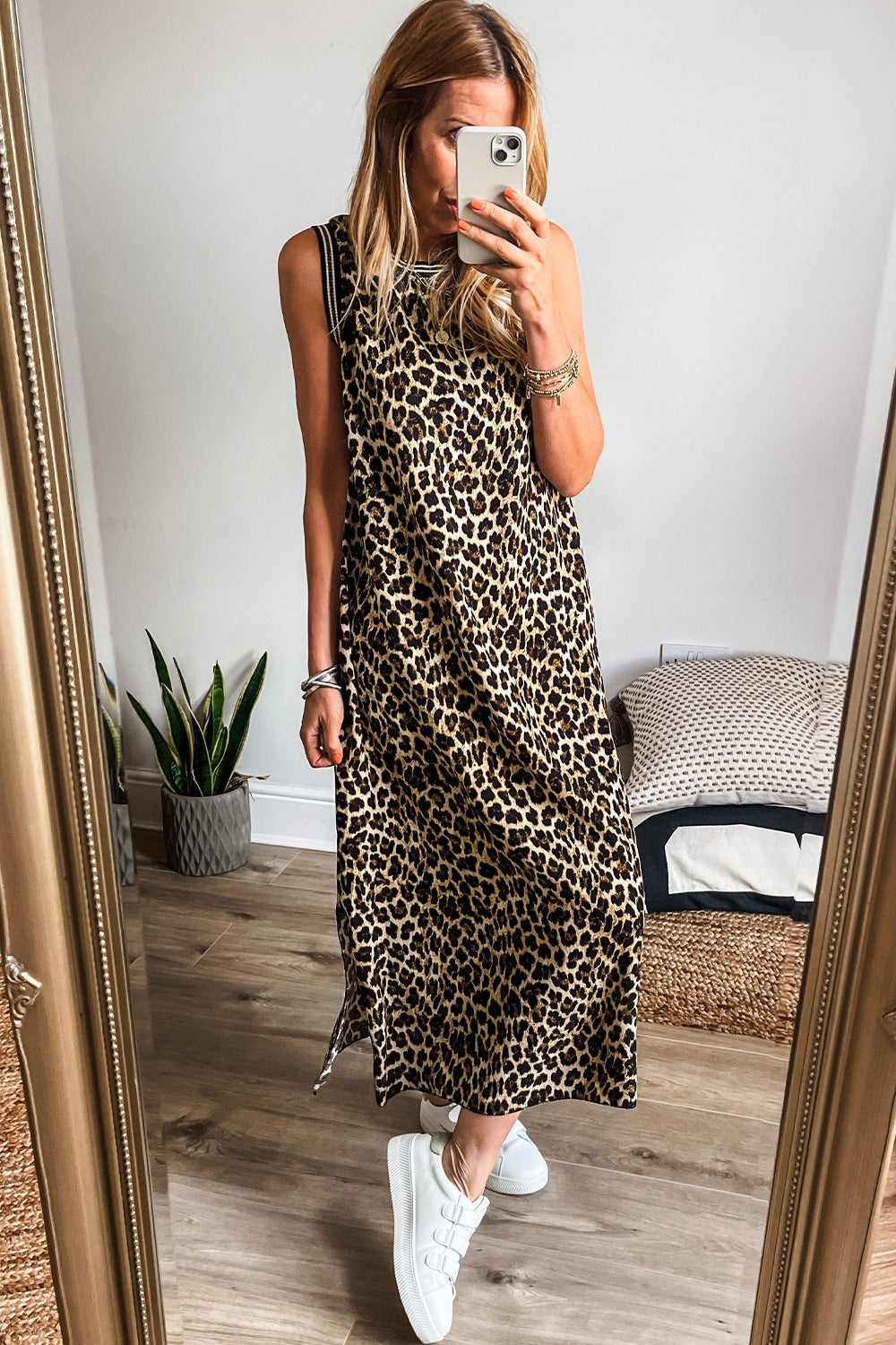 Leopard Maxi Dress | Sleeveless Maxi Dress | KoKo Kristin