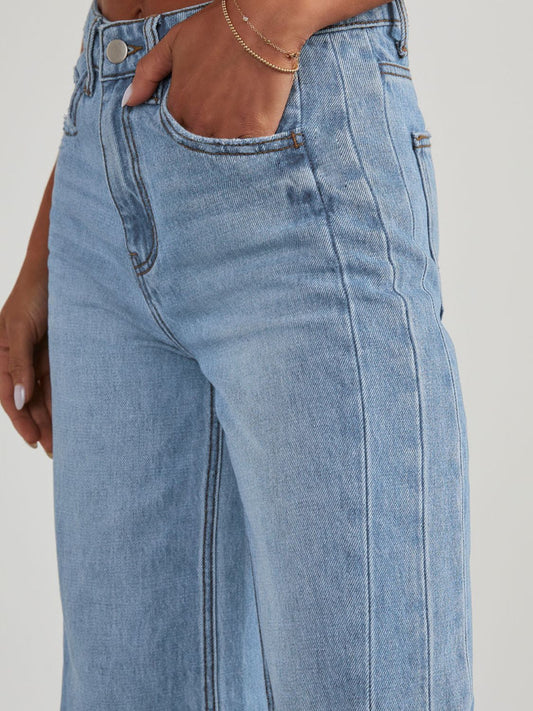 Raw Hem Wide Leg Jeans | Wide Leg Jeans | KoKo Kristin
