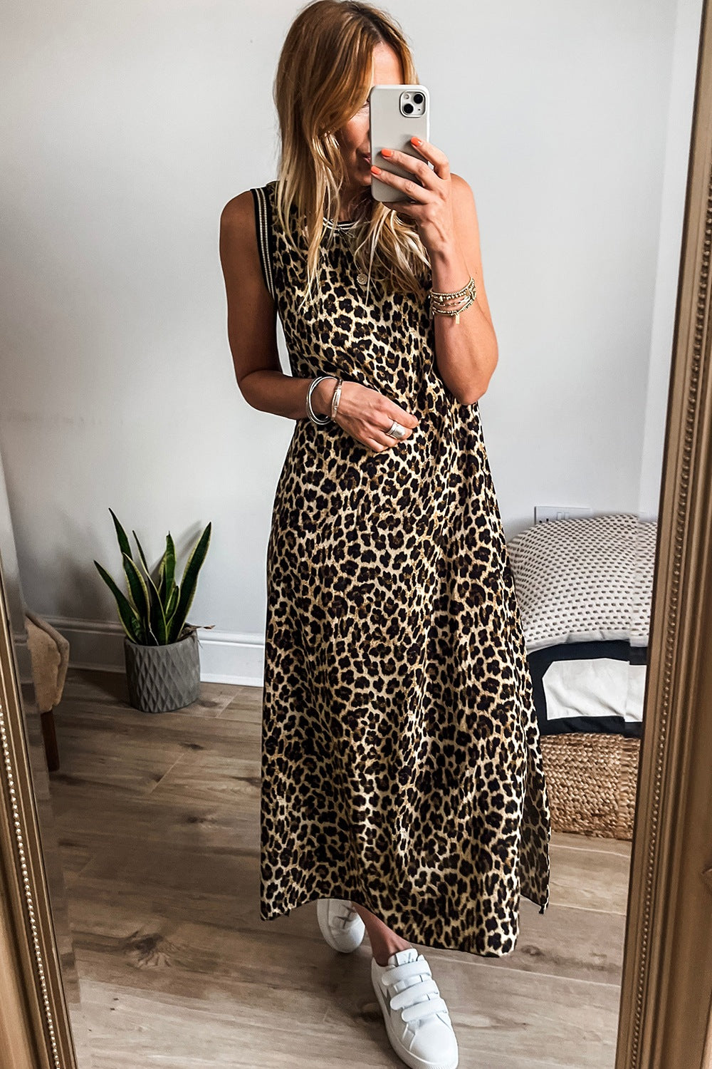 Leopard Maxi Dress | Sleeveless Maxi Dress | KoKo Kristin