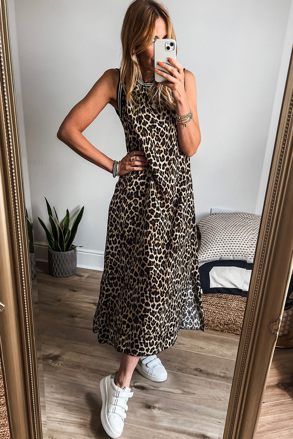 Leopard Maxi Dress | Sleeveless Maxi Dress | KoKo Kristin