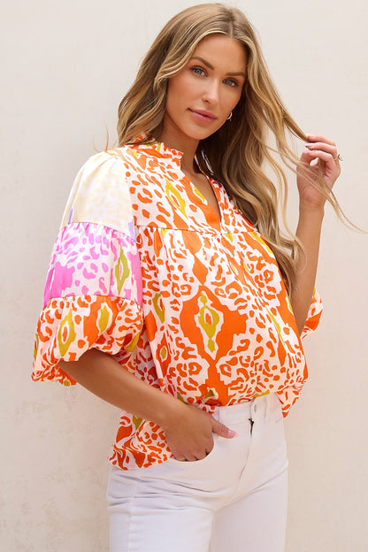 Half Sleeve Blouse | Women's Printed Blouse | KoKo Kristin