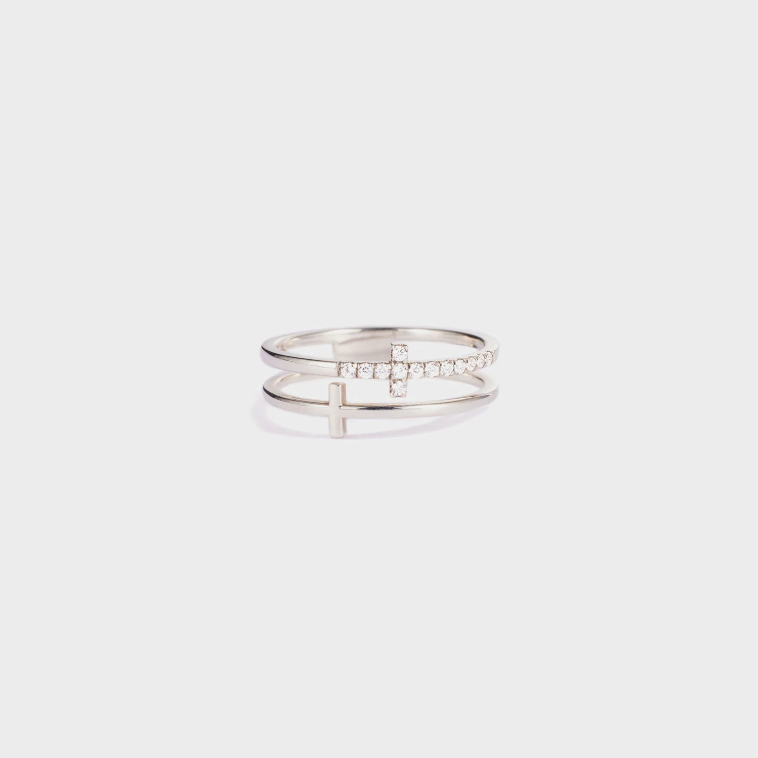 925 Sterling Silver Ring | Double Cross Ring | KoKo Kristin