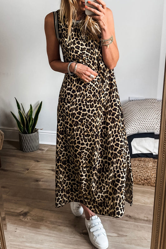 Leopard Maxi Dress | Sleeveless Maxi Dress | KoKo Kristin
