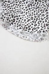 Frayed Hem Denim Shorts | Leopard Denim Shorts | KoKo Kristin