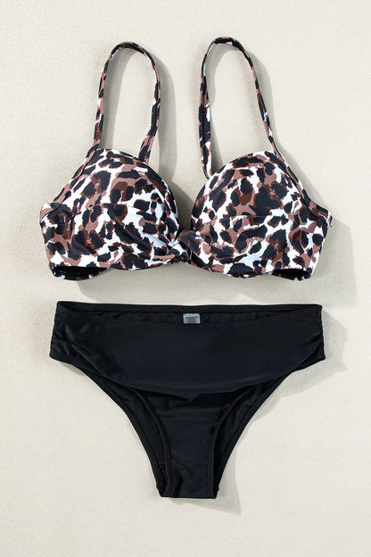 Sweetheart Neckline Bathing Suit | Leopard Bikini Set | KoKo Kristin