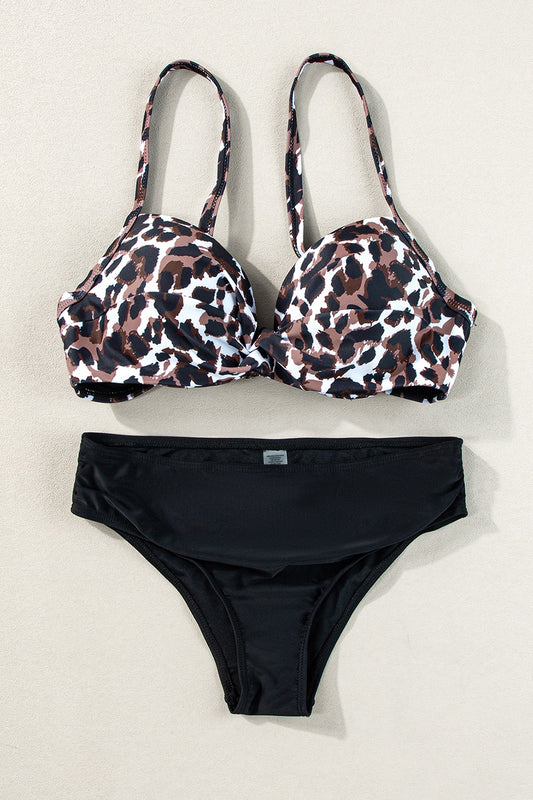 Sweetheart Neckline Bathing Suit | Leopard Bikini Set | KoKo Kristin