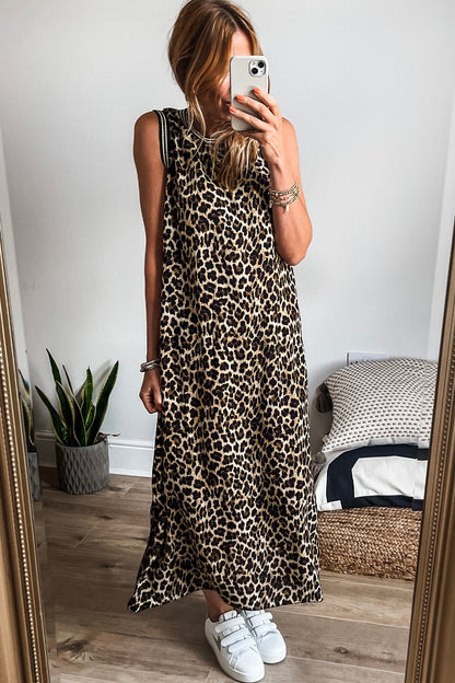 Leopard Maxi Dress | Sleeveless Maxi Dress | KoKo Kristin