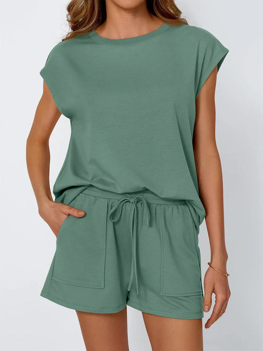 Cap Sleeve Shorts Set | Two Piece Shorts Set | KoKo Kristin
