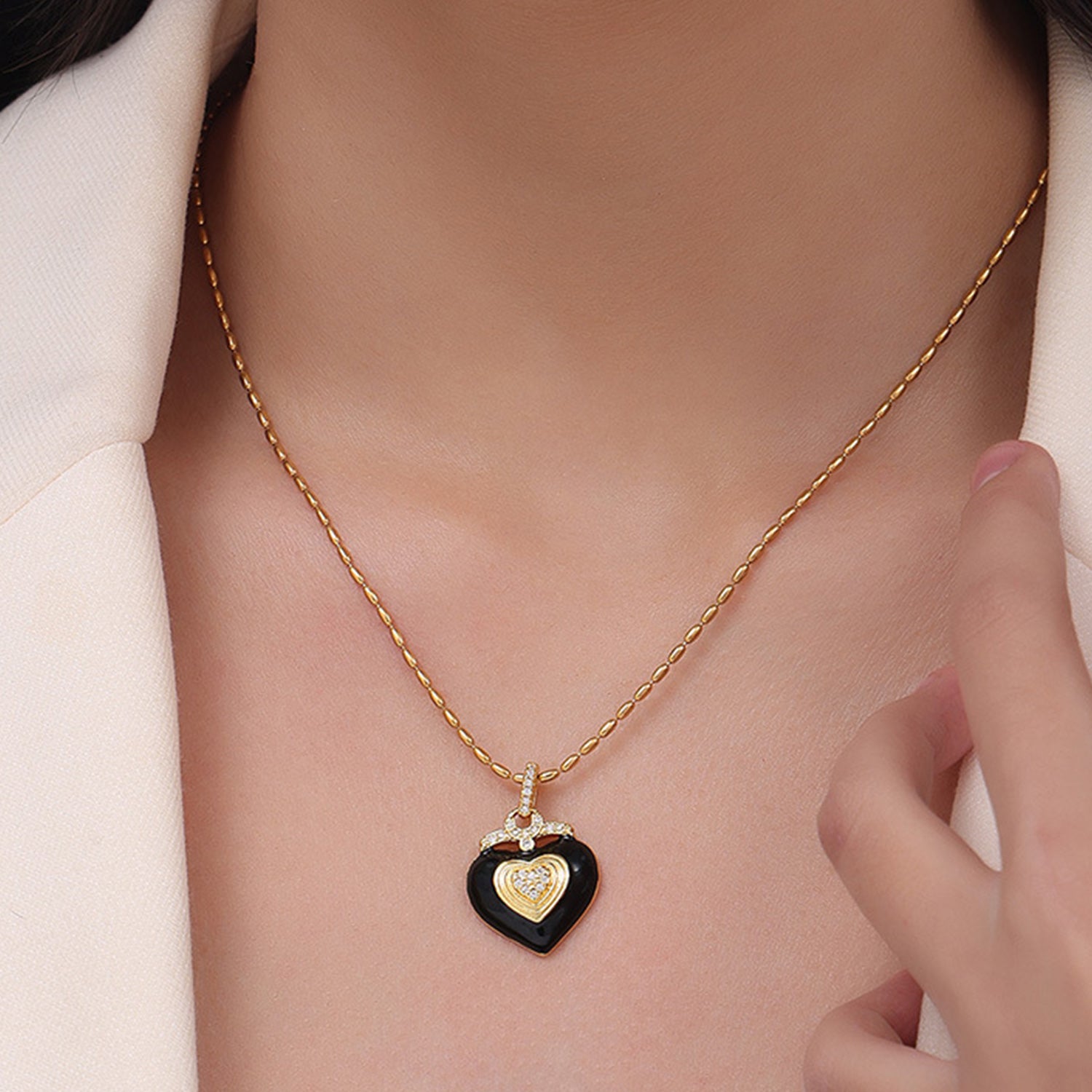 Heart Shape Necklace | Titanium Steel Necklace | KoKo Kristin