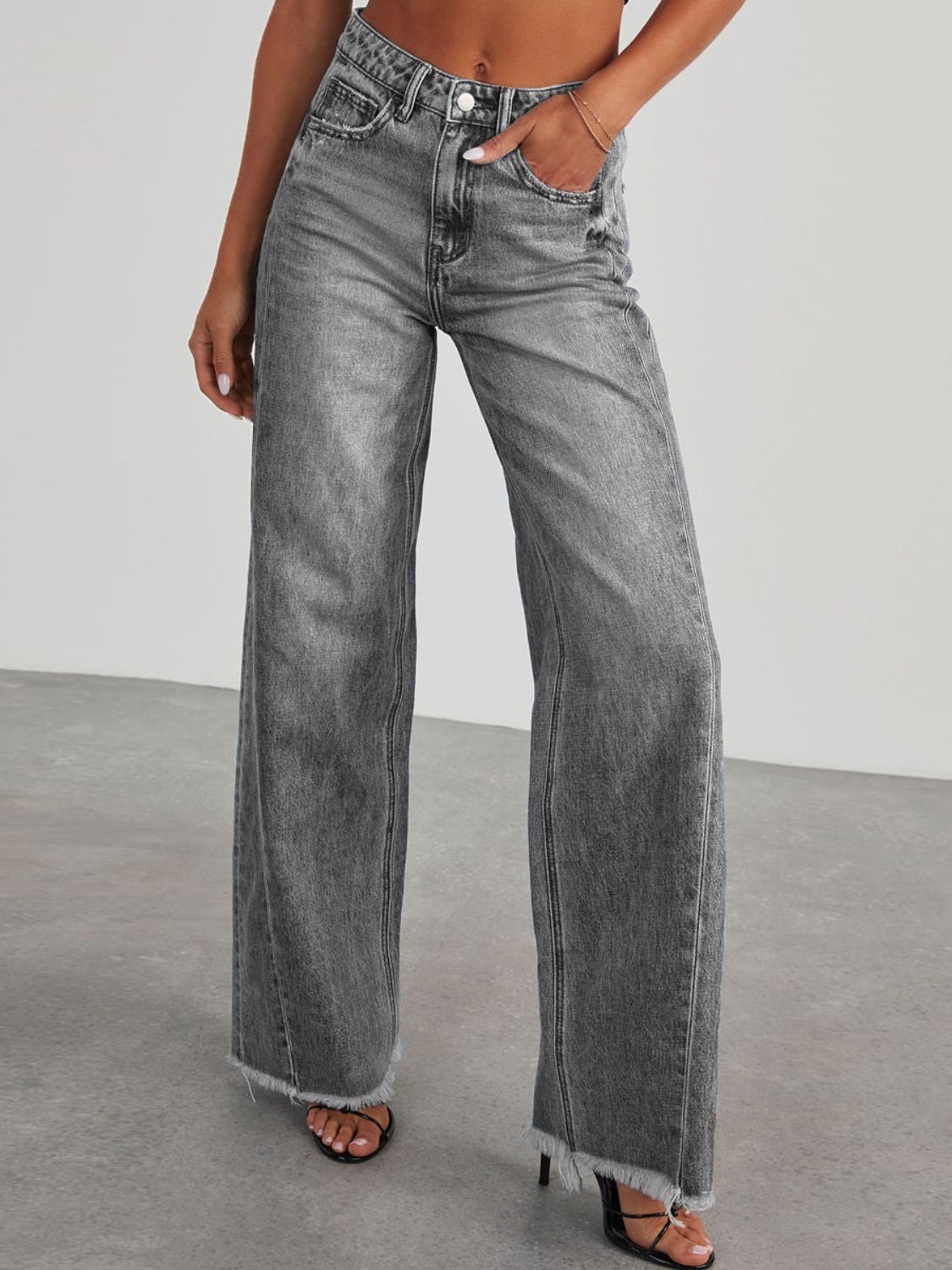 Raw Hem Wide Leg Jeans | Wide Leg Jeans | KoKo Kristin