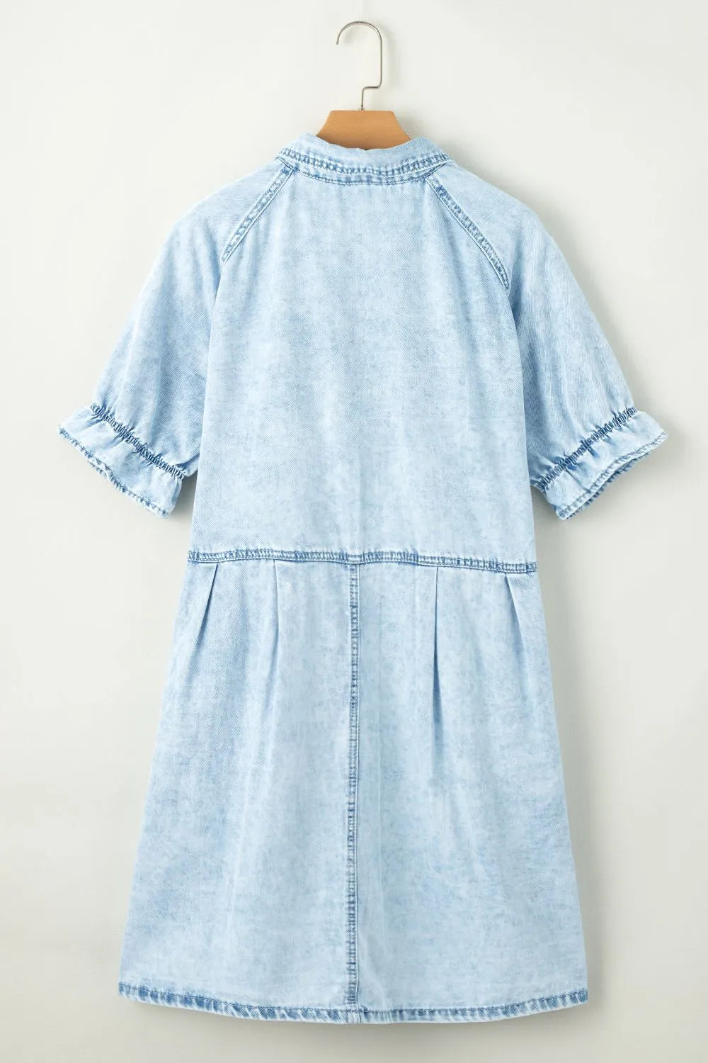 Ruffle Sleeve Denim Dress | Women's Denim Dress | KoKo Kristin